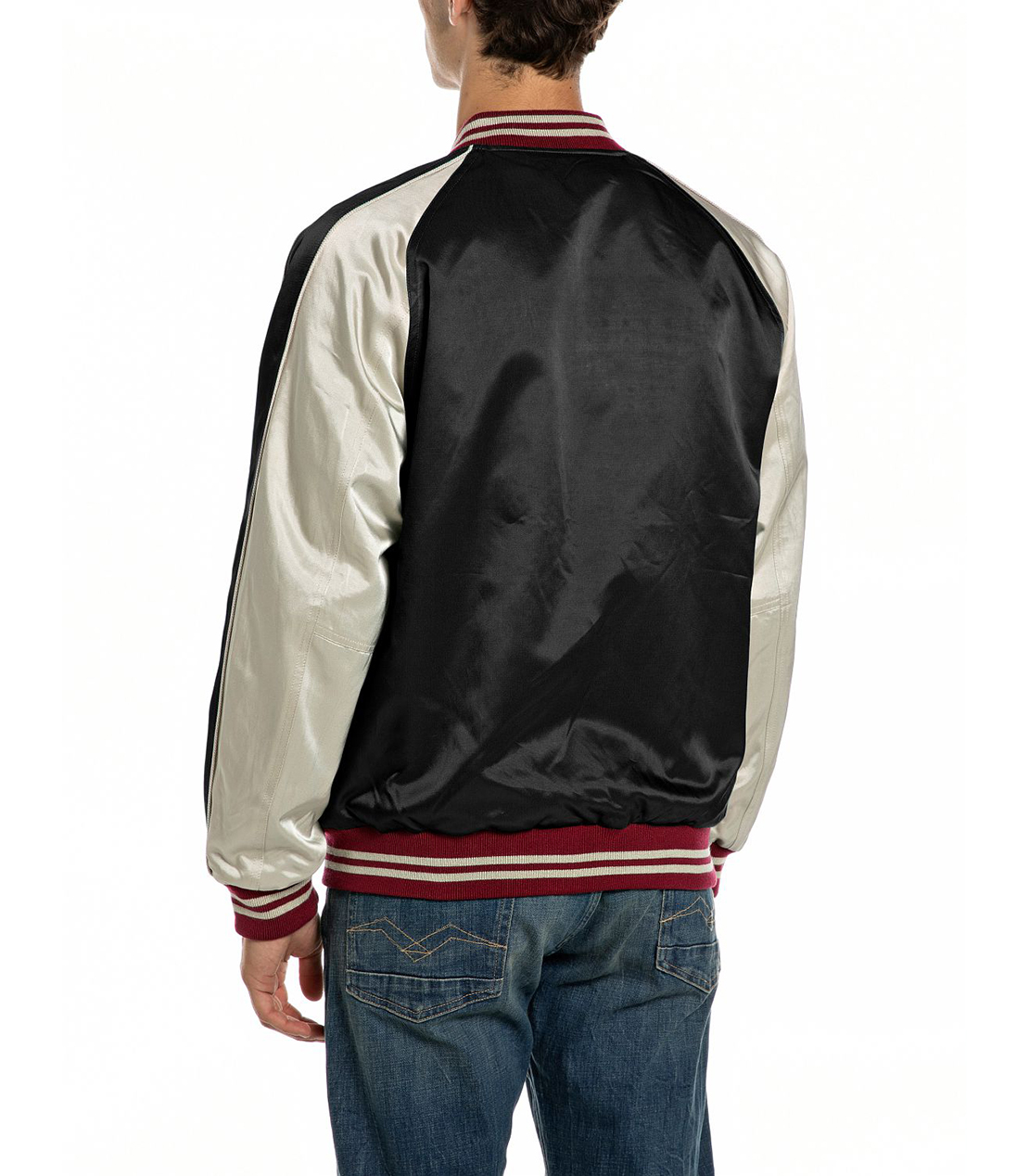 サテンボンバージャケット 詳細画像 ブラック 2